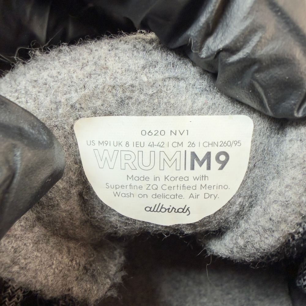 Allbirds Wool Runner Up Mid WRUM Mens 9 Running Shoes Charcoal Gray White Lace - Picture 14 of 16